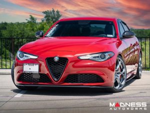 Alfa Romeo Giulia Front Spoiler - Carbon Fiber - Italia Style - Stile Italia - Base Model - V1 - One Piece Design 
